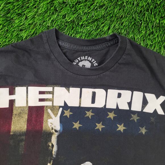 Jimi Hendrix Shirt Womens XS/S 17x24 Black American Flag Rock - Picture 6 of 14